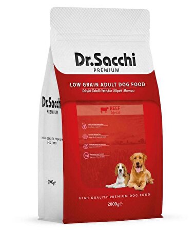 Dr.Sacchi Yetişkin Sığır Etli Köpek Maması 2 Kg