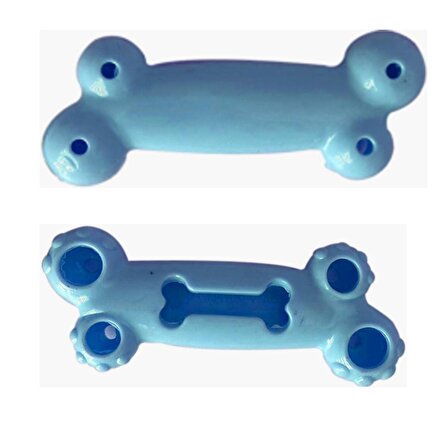 Dr. Sacchi Yumuşak Kauçuk Kemik Köpek Oyuncağı  12,5 cm Mavi