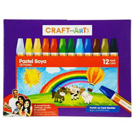 Craft And Arts Pastel Boya Karton Kutu 12 Lİ U1812