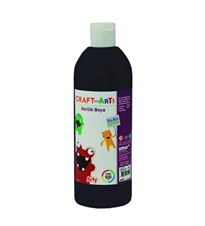 Craft And Arts Akrilik Boya 500 Ml Siyah