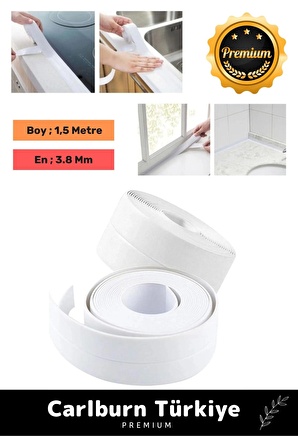 Premium Lavabo Küvet Pvc Su Geçirmez Sızdırmaz Dayanıklı Yağ Kenar Küf Önleyici 1.5m İzolasyon Bant