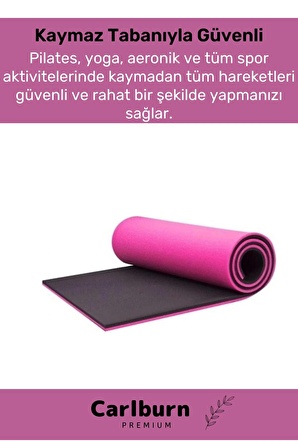 Özel Konfor Modeli Çift Taraflı Kaymaz Silinebilir Antibakteriyel Yoga Meditasyon Minderi 10mm Mat