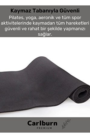 Konfor Modeli Çift Taraflı Kaymaz Silinebilir Antibakteriyel Pilates Meditasyon Minderi 16 mm Mat