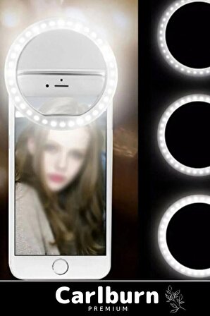 Özel Youtuber 36 Adet Led Selfie Işıklı Telefon Tutucu Makyaj Işığı Kayma Engelleyici Light Flaşı