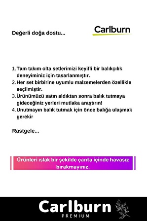 Özel Üretim Şık Taşıma Çantalı Hazır Kurulu Tam Takım Hobi Kıyı Olta Seti - 360cm Kamış Hediyeli