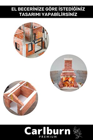 Premium Minyatür Mini Kendin Ev Yap Inşaat Yapı 100 Adet Tuğla Hobi Seti - Yapıştırıcı Hediyeli Kit