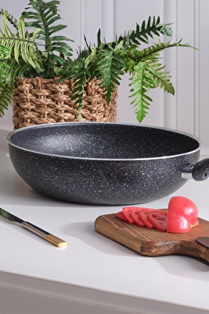 Wok Tava 26 Cm Granit Derin Vok Tavası