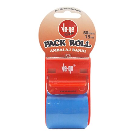Vege Pack Roll Ambalaj Bandı 50 mm x 15 Metre Mavi