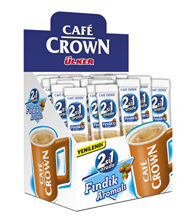 Cafe Crown 2'si 1 Arada Fındık Aromalı 11 gr 24'lü 