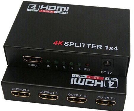 Gplus 4KHD104 HDMI Splitter 4 Port 4K Ultra HD Görüntü Çoklayıcı