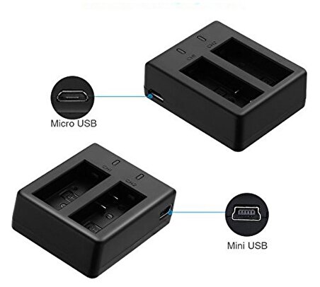 SJCAM Dual İkili Çift Batarya İçin Harici USB Şarj Cihazı USB02