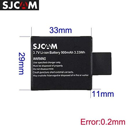 Orjinal Sjcam M10 EKEN H9R Uyumlu Aksiyon Kamera Bataryası SJ-900