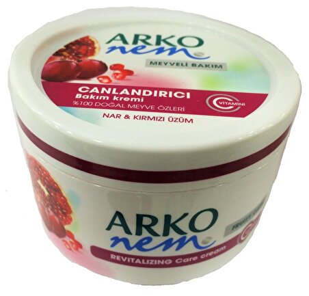 Arko Nem Nemlendirici C Vitaminli Tüm Cilt Tipleri için Nar&Kırmızı Üzüm Kokulu Vücut Kremi 300 ml 
