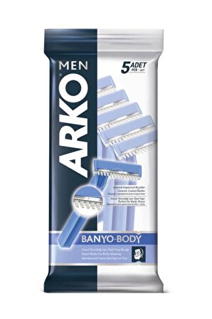 Arko Men 5'li Tek Bıçaklı Tüm Cilt Tipleri İçin Kullan At Tıraş Bıçağı