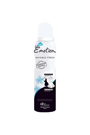 Emotion Invisible Fresh Pudrasız Leke Yapmayan Kadın Sprey Deodorant 150 ml