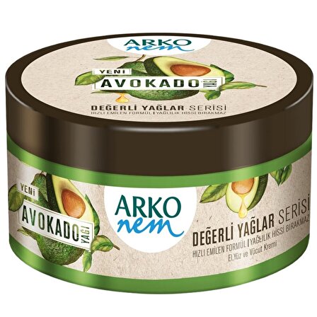 Nem Değerli Yağlar Avokado Yağı El Ve Vücut Kremi 250 ml