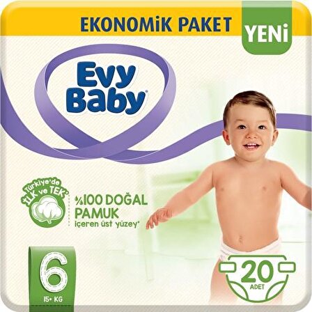 Evy Baby 6 Numara X Large 20'li Bel Bantlı Bez
