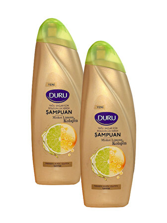 Duru Yağlı Saçlar İçin Dolgunluk Veren Şampuan Misket Limonlu & Kolojen 500 ml X 2