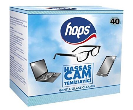 Hops Gözlük Camı Temizleme Mendili 40'lı