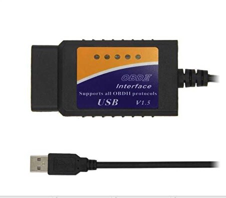 *ELM327 Araç Arıza Tespit Cihazı OBD2 V1.5 (USB) Çipsetli