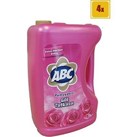 ABC Gül Tutkusu Beyazlar ve Renkliler İçin Yumuşatıcı 4 x 5000 ml 200 Yıkama