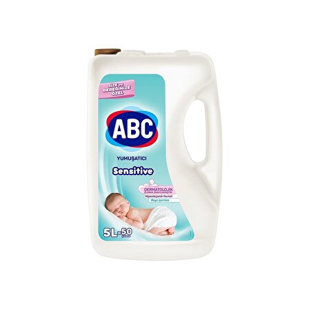 ABC Sensitive Organik Anti-Alerjik Beyazlar ve Renkliler İçin Yumuşatıcı 5000 ml 50 Yıkama