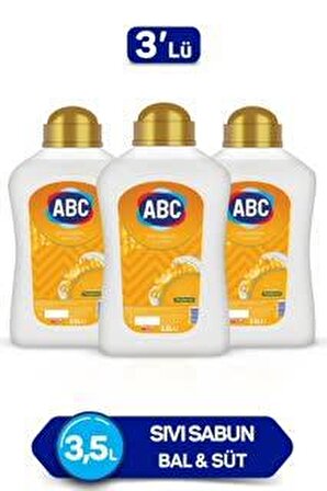 ABC Sıvı Sabun Bal & Süt 3500 ml x 3 Adet