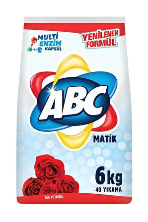 ABC Matik Gül Tutkusu Beyazlar ve Renkliler için 40 Yıkama 6 kg Toz Deterjan