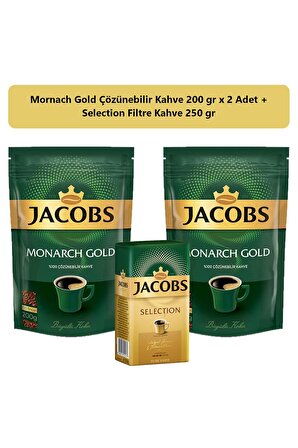 Jacobs Monarch Gold 200 gr 2'li Hazır Kahve + Selection 250 gr Filtre Kahve