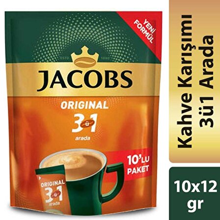 Jacobs Original 3'ü 1 Arada 12 gr 10'lu Hazır Kahve