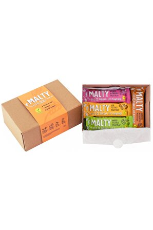 Malty 8li Deneme Kutusu - Kuruyemişli Kuru Meyveli Ve Maltlı Meyve Barları - Şeker İlavesiz