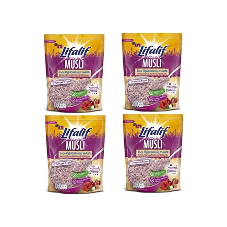 Eti Lifalif İnce Öğütülmüş Müsli Hibiskuslu 250 g x 4 Adet