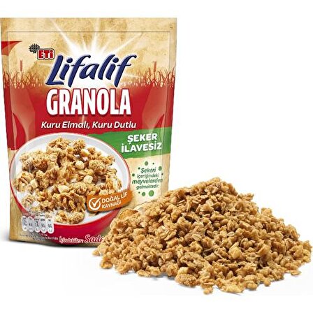 Eti Lifalif Granola Kuru Elmalı Kuru Dutlu 200 g x 4 Adet