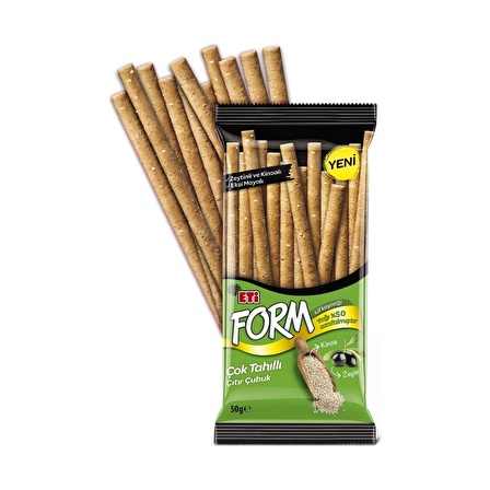 Eti Form Zeytinli Kinoalı Çıtır Çubuk Kraker 50 g x 24 Adet