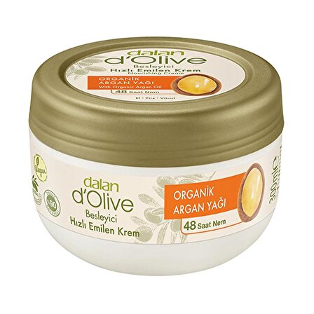 Dalan D'olive Organik Argan Yağı Besleyici Hızlı Emilen Krem 300 ml + 150 ml