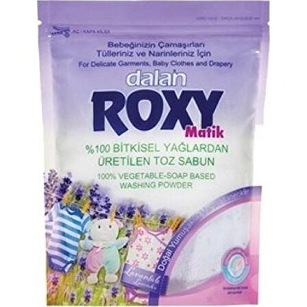Dalan Roxy Vegan Organik Lavanta Parfümlü Beyazlar ve Renkliler İçin Toz Çamaşır Deterjanı 800 gr 26 Yıkama