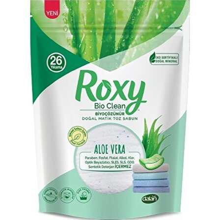 Roxy Matik Vegan Organik Parfümlü Beyazlar ve Renkliler İçin Granül Sabun 1.6 kg 26 Yıkama