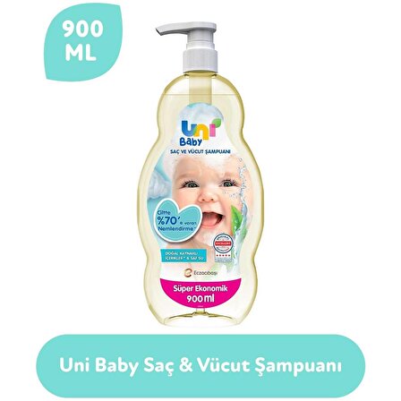 Uni Baby Saç Ve Vücut Şampuanı 900 ml 3 ADET