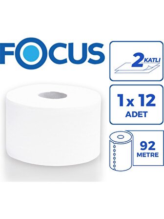 Focus Optimum Mini Jumbo Tuvalet Kağıdı 12 Adet X 92 Metre (50001487)
