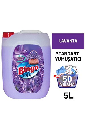 Bingo Soft Lavanta Beyazlar ve Renkliler İçin Yumuşatıcı 5000 ml 50 Yıkama