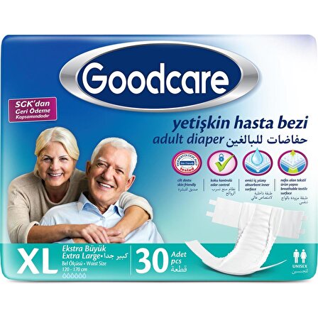 Goodcare Belbantlı Yetişkin Hasta Bezi XL (Ekstra Büyük) 30'lu