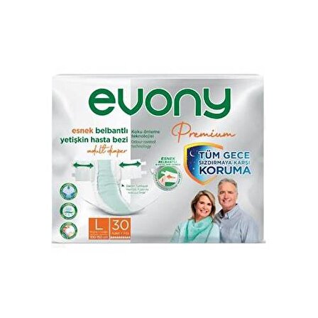Evony  Premium Hasta Bezi Belbantlı Large 30 lu