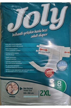 Joly xxl Hasta Bezi Belbantlı Yüksek Emici 8 Adet