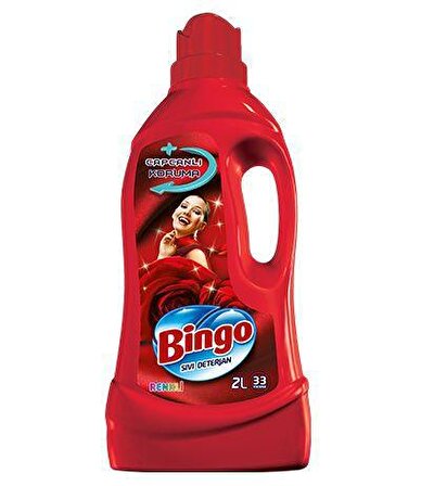 Bingo Renk Koruma Renkliler için Sıvı Deterjan 33 Yıkama 2 lt