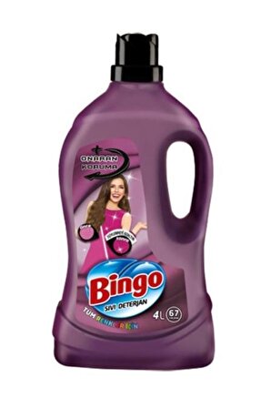 Bingo Onaran Koruma Renkliler İçin Sıvı Deterjan 4 lt 67 Yıkama 