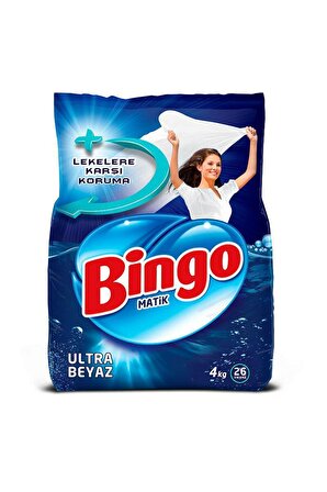 Bingo Matik Parfümlü Beyazlar İçin Toz Çamaşır Deterjanı 4 kg 25 Yıkama