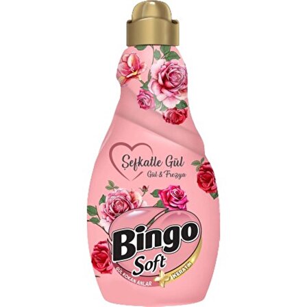 Bingo Soft Gül & Frezya Beyazlar ve Renkliler İçin Konsantre Yumuşatıcı 1440 ml 60 Yıkama