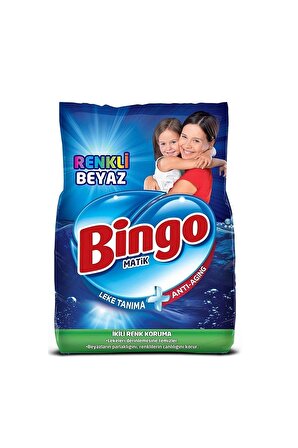 Bingo Matik Beyazlar ve Renkliler İçin Toz Çamaşır Deterjanı 8 kg 53 Yıkama