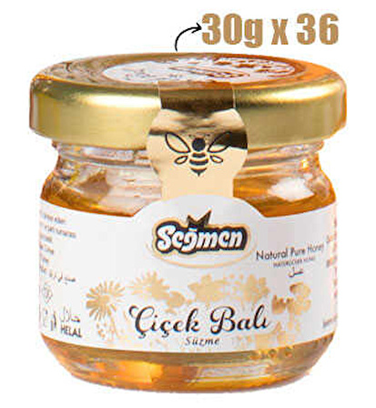 Seğmen Süzme Çiçek Balı Kavanoz 30g (36'lı)