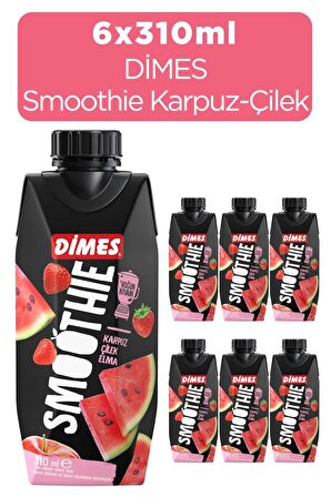 Dimes Smoothie Çilek - Karpuz Aromalı Meyve Suyu 310 ml 6'lı